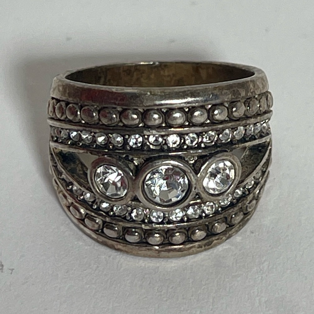 SPLIT FOCUS Clear Cut Stone Ring, Matte Finish, Size 7 PDI